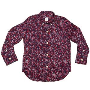 Gap long sleeve button down Christmas top Size XS